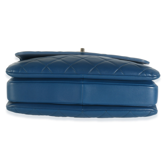 Chanel Navy Quilted Lambskin Medium Trendy Top Handle Bag - Picture 5 of 13